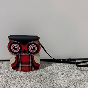 Kate Spade Plaid Owl Crossbody Bag